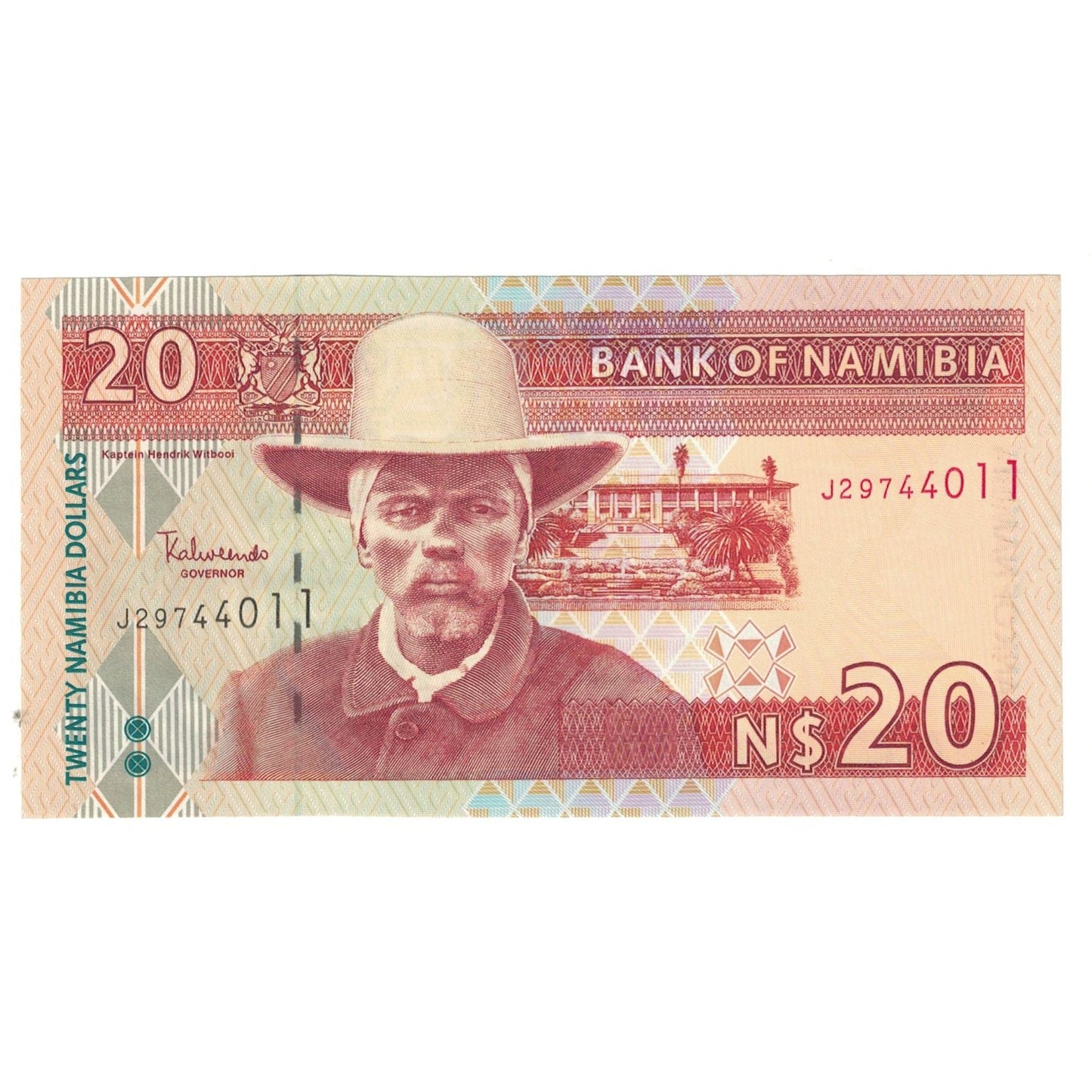 Banknot, 
  
  Namibia, 
  
  20 dolarów Namibii