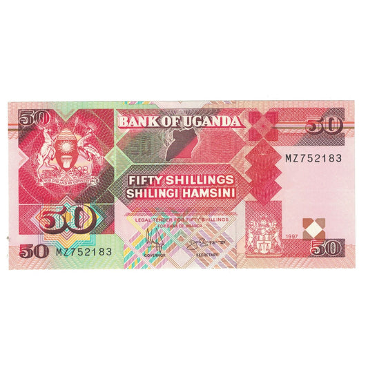 Banknot, 
  
  Uganda, 
  
  50 szylingów