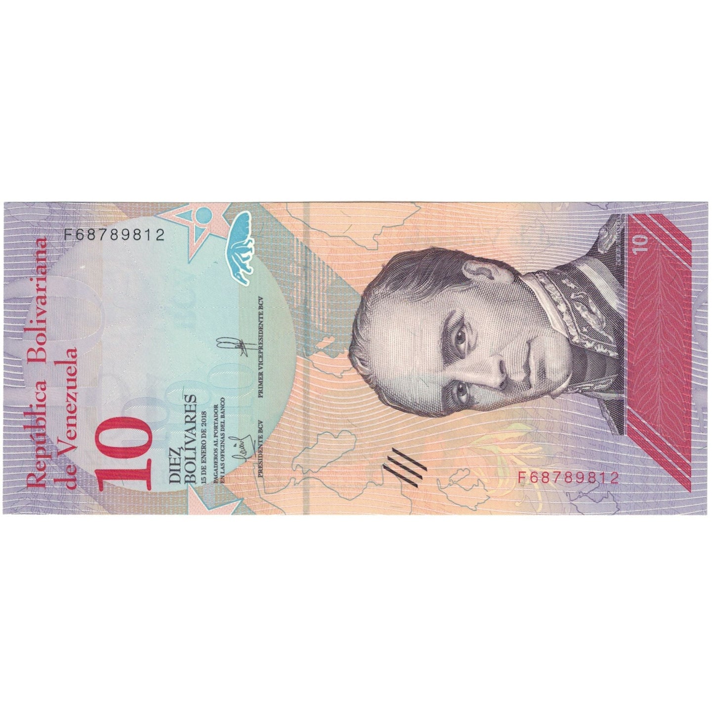 Banknot, 
  
  Wenezuela, 
  
  10 boliwarów