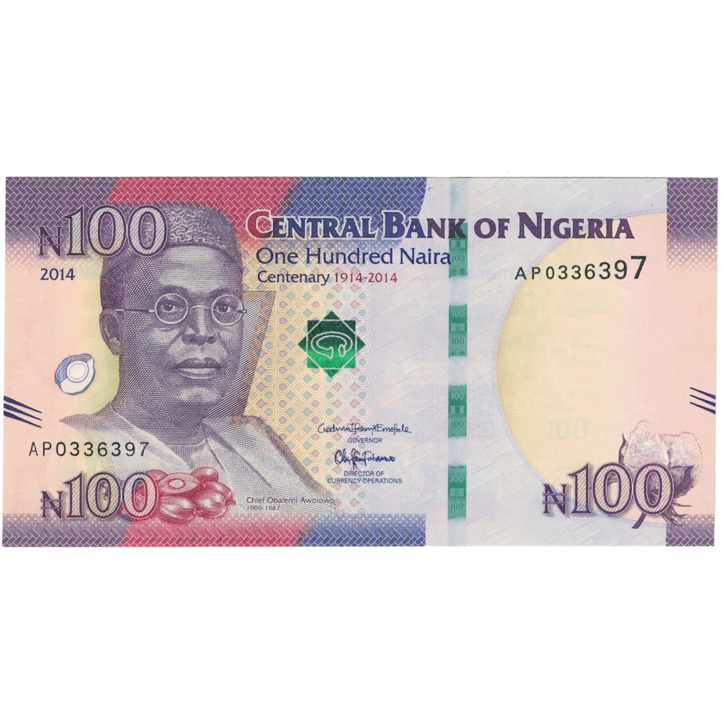 Banknot, 
  
  Nigeria, 
  
  100 Nair