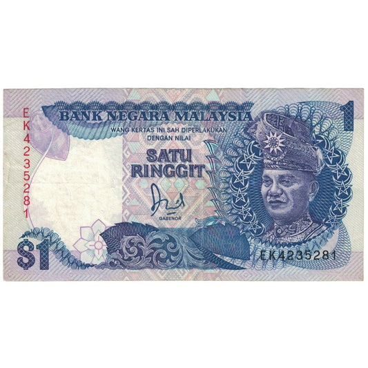 Banknot, 
  
  Malezja, 
  
  1 Ringgit