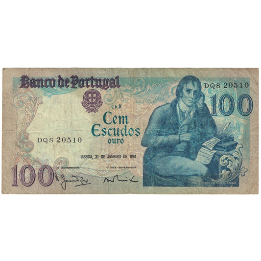 Banknot, 
  
  Portugalia, 
  
  100 escudo