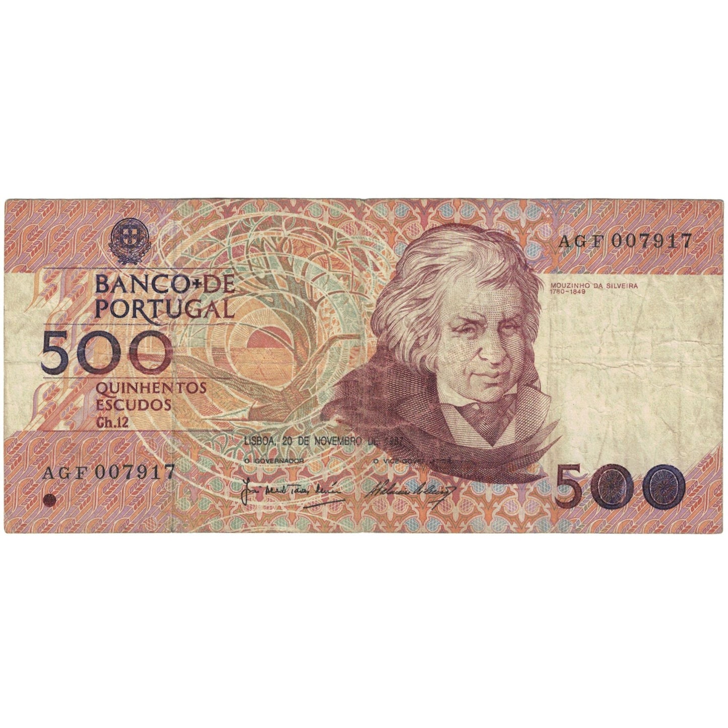 Banknot, 
  
  Portugalia, 
  
  500 escudo