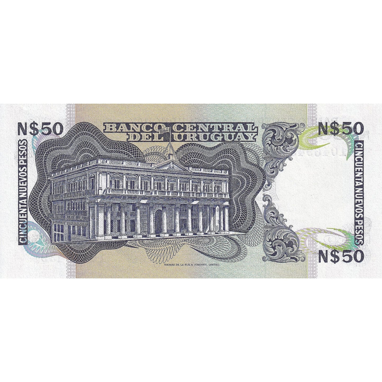 Urugwaj, 
  
  50 nowych peso, 
  
  1989