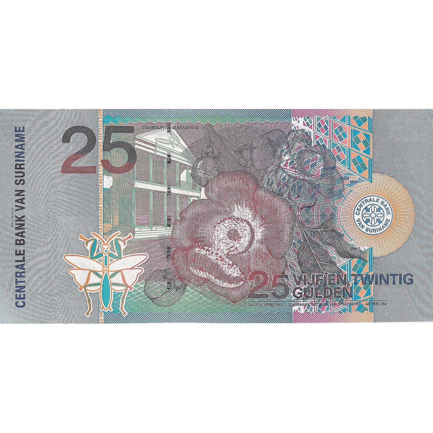 Surinam, 
  
  25 Guldena, 
  
  2000