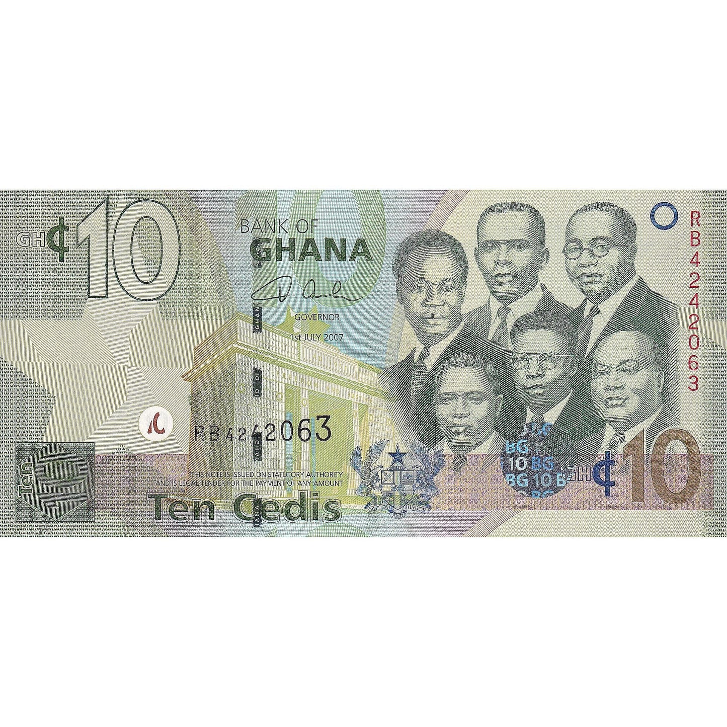 Ghana, 
  
  10 Cedis, 
  
  2007