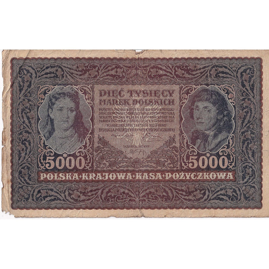 Polska, 
  
  5000 Marek, 
  
  1920