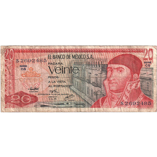 Meksyk, 
  
  20 peso, 
  
  1976-07-08