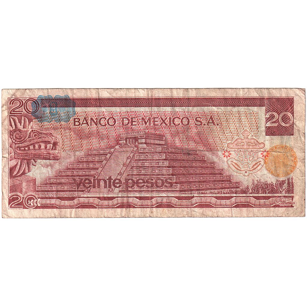 Meksyk, 
  
  20 peso, 
  
  1976-07-08