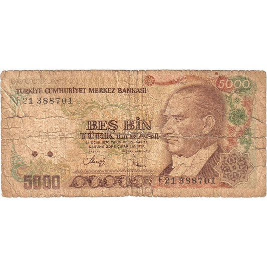 Indyk, 
  
  5000 Lirów, 
  
  1970