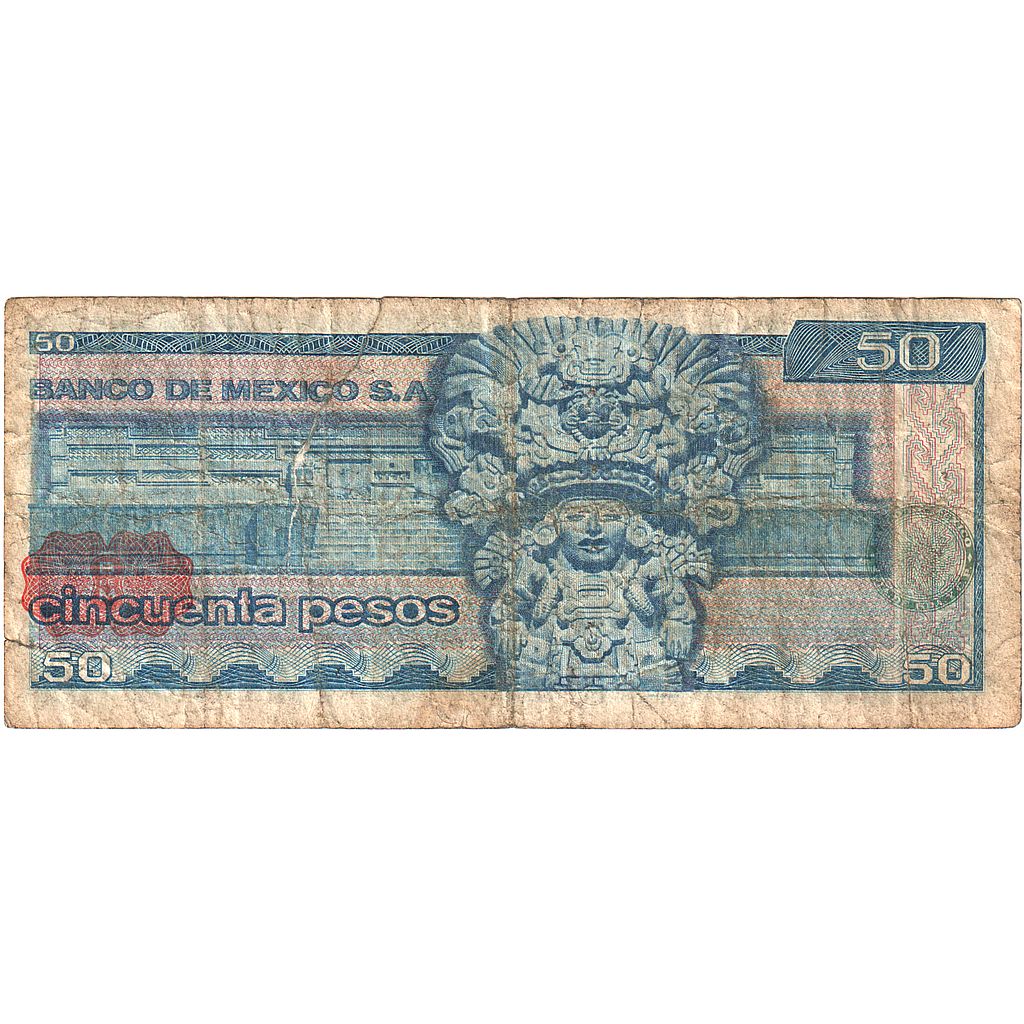 Meksyk, 
  
  50 peso, 
  
  18.07.1973