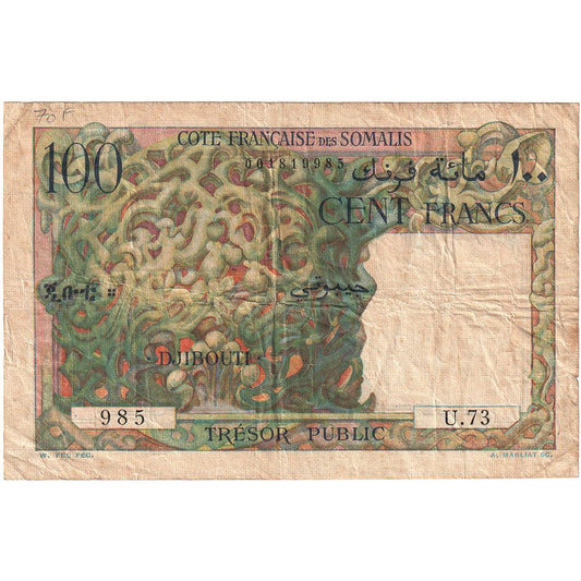 Somaliland Francuski, 
  
  100 franków, 
  
  1952