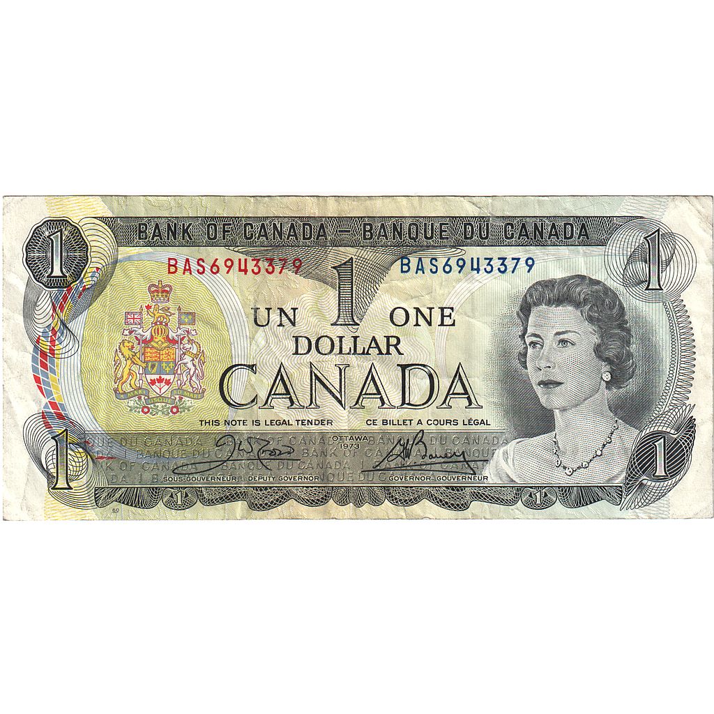 Kanada, 
  
  1 dolar, 
  
  1973