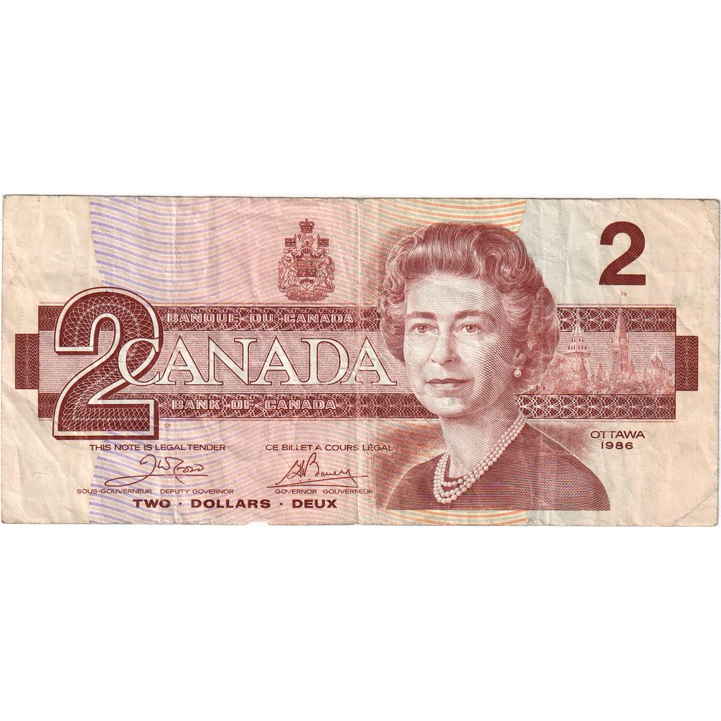 Kanada, 
  
  2 dolary, 
  
  1986