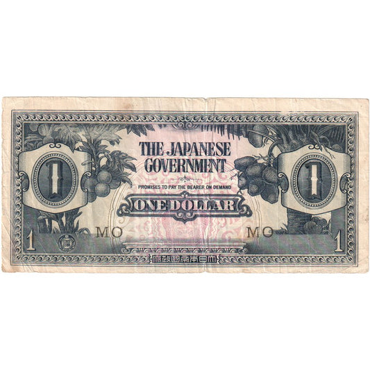 Malaje i Brytyjskie Borneo, 
  
  1 dolar, 
  
  1942