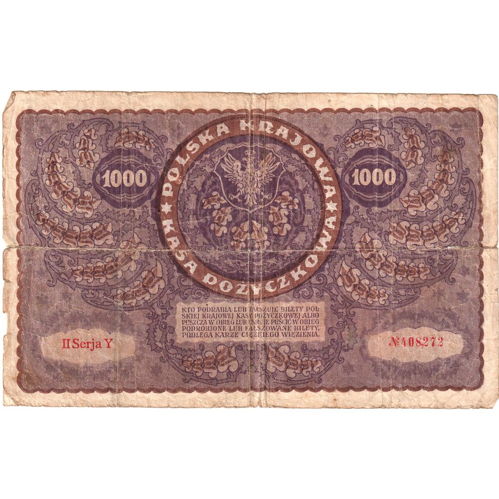 Polska, 
  
  1000 Marka, 
  
  23.08.1919