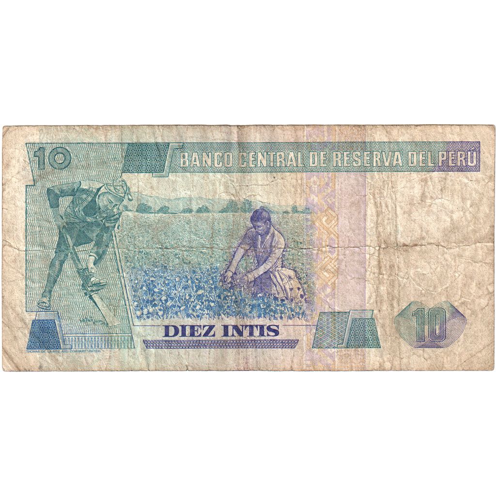 Peru, 
  
  10 Intisów, 
  
  1985-04-03