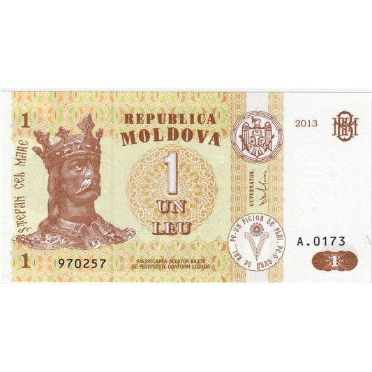 Moldova, 
  
  1 lej, 
  
  UNC(65-70)