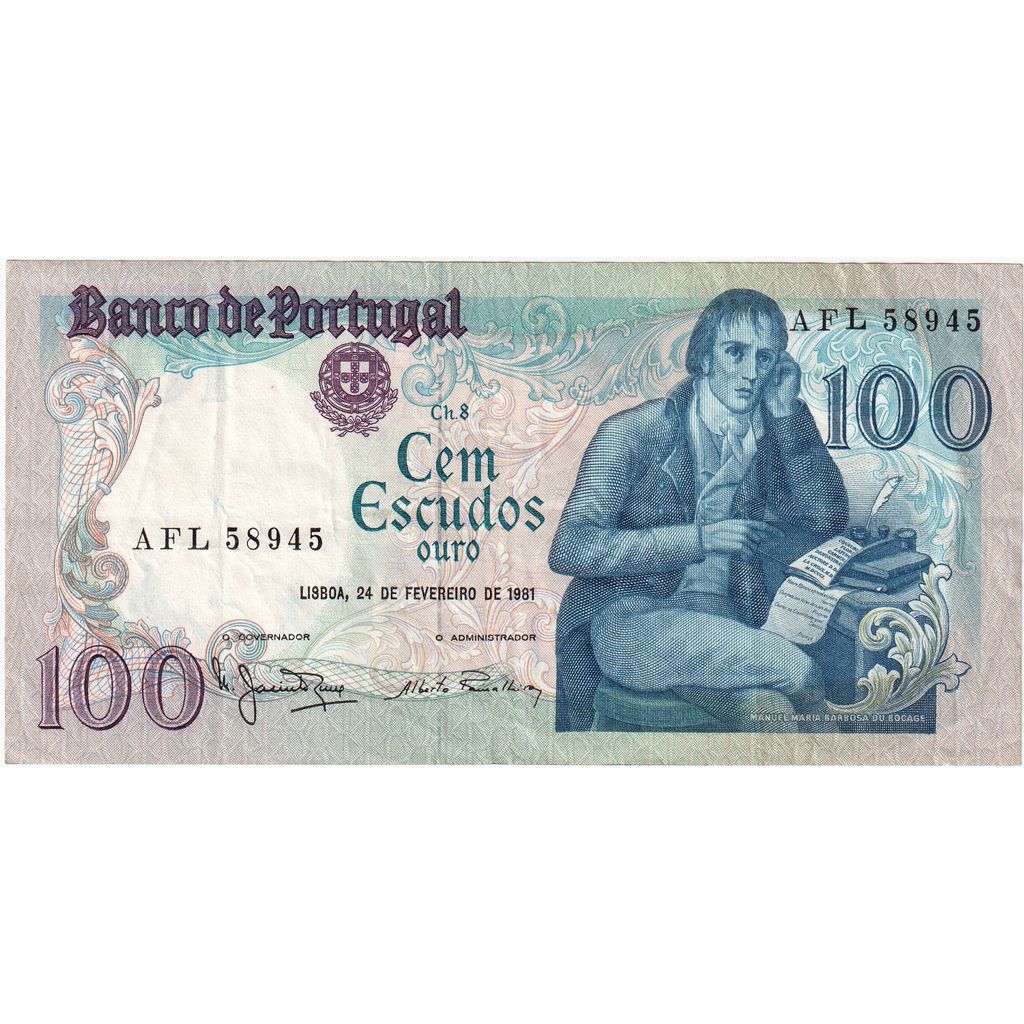 Portugalia, 
  
  100 Escudo, 
  
  24.02.1981