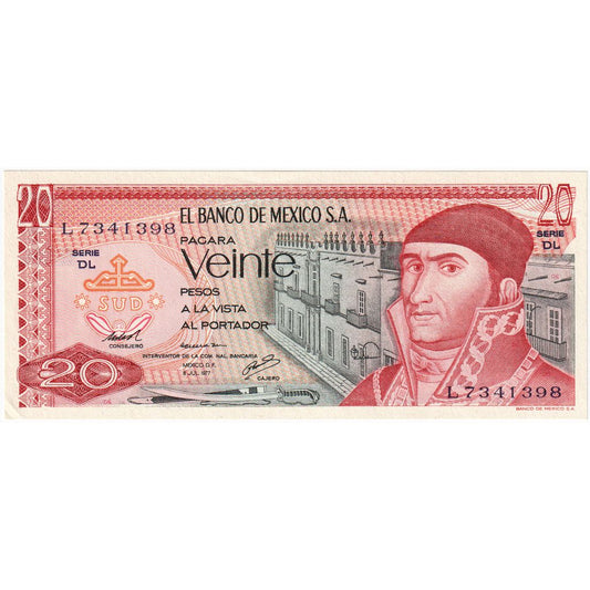 Meksyk, 
  
  20 peso, 
  
  1977-07-08