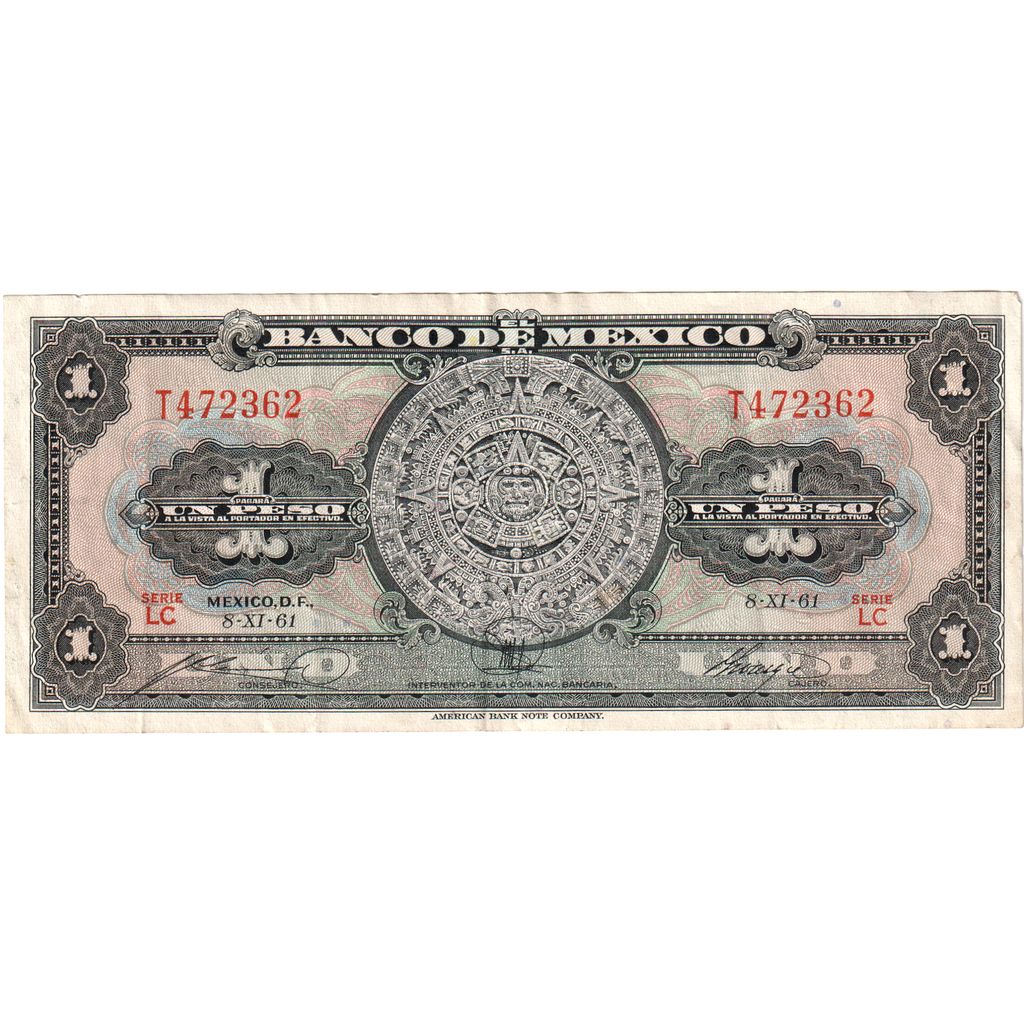 Meksyk, 
  
  1 peso, 
  
  27.08.1969