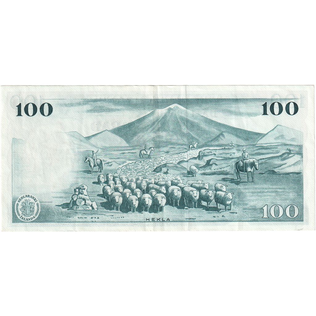 Islandia, 
  
  100 koron, 
  
  29.03.1961