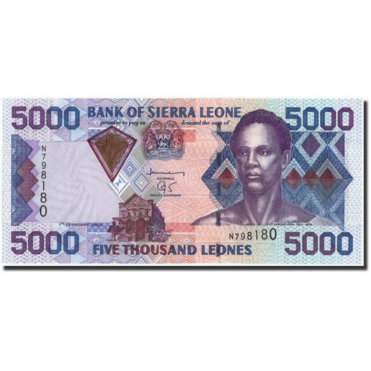 Banknot, 
  
  Sierra Leone, 
  
  5000 Leonów