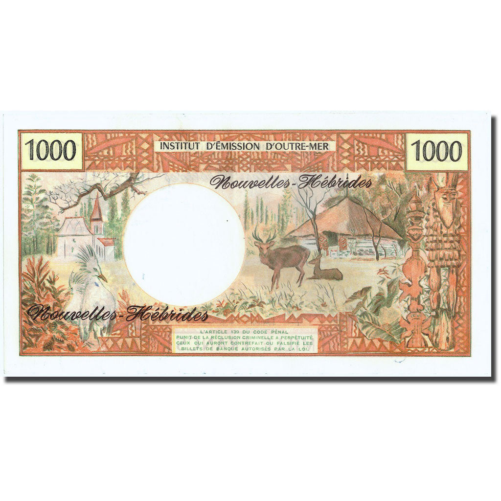 Banknot, 
  
  Nowe Hebrydy, 
  
  1000 franków