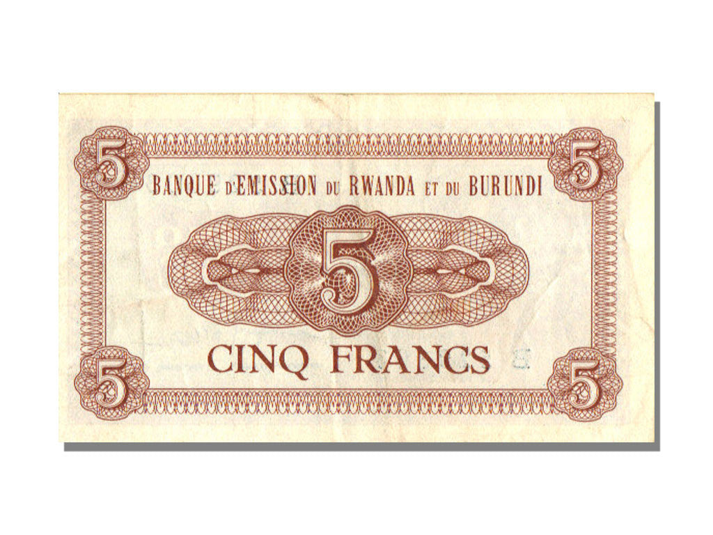 Banknot, 
  
  Rwanda-Burundi, 
  
  5 franków