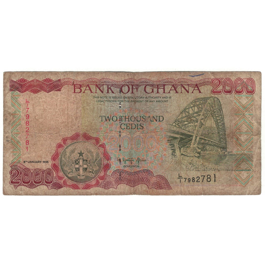 Banknot, 
  
  Ghana, 
  
  2000 Cedisa