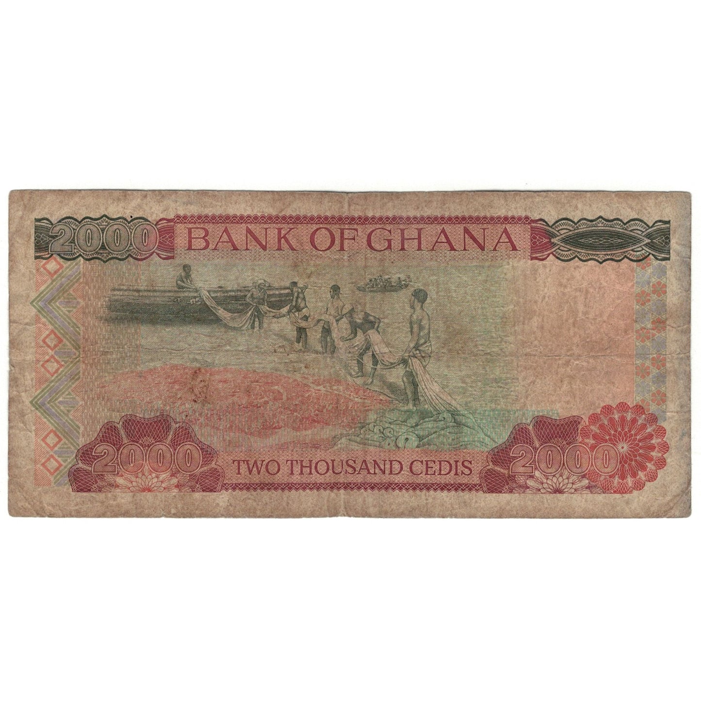 Banknot, 
  
  Ghana, 
  
  2000 Cedisa