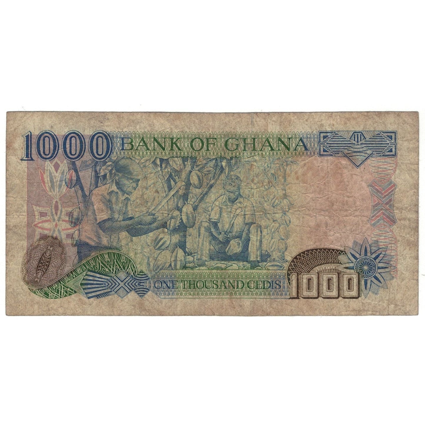 Banknot, 
  
  Ghana, 
  
  1000 Cedisów