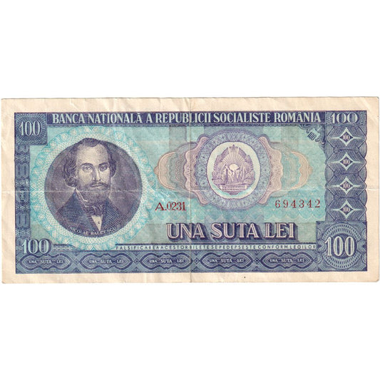 Rumunia, 
  
  100 Lei, 
  
  VF(30-35)