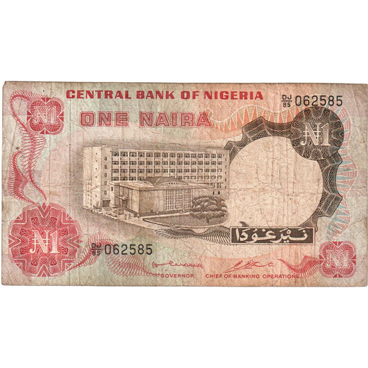 Nigeria, 
  
  1 Naira, 
  
  VG(8-10)