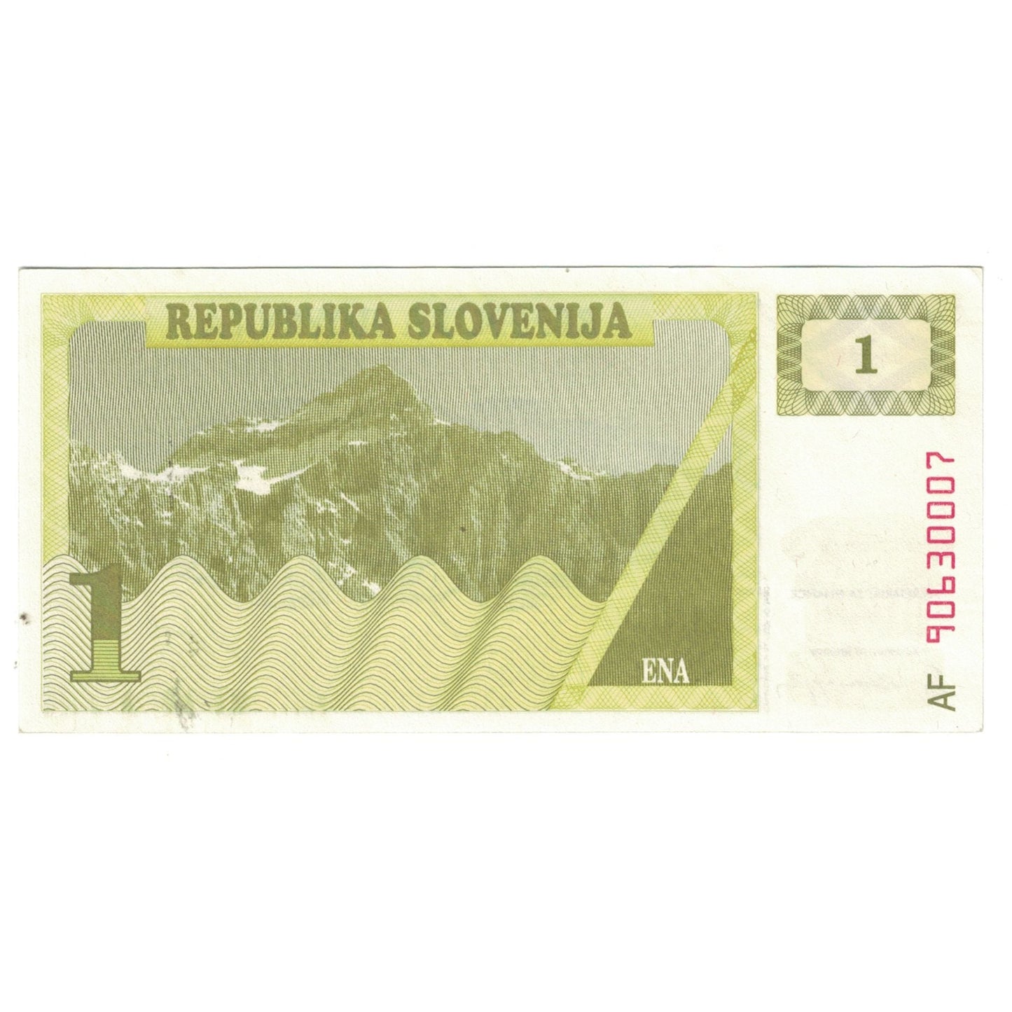 Banknot, 
  
  Słowenia, 
  
  1 (Tolar)