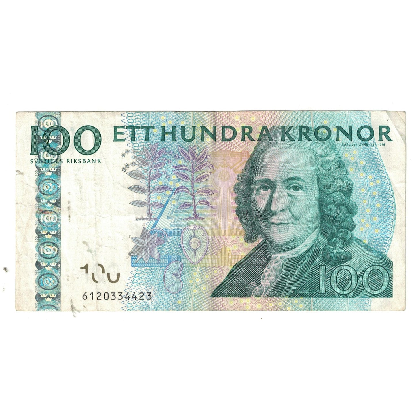 Banknot, 
  
  Szwecja, 
  
  100 koron