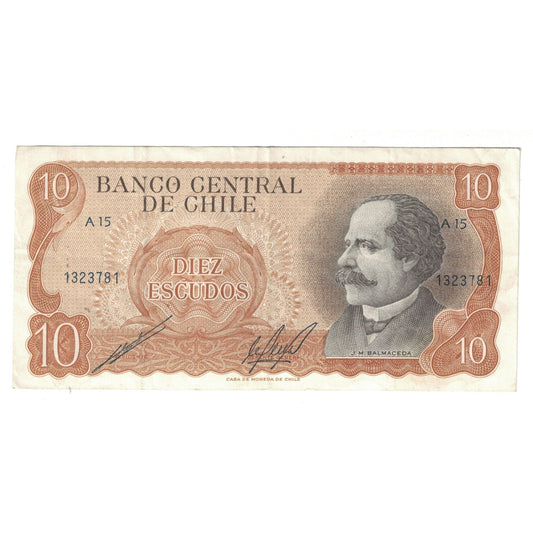 Banknot, 
  
  Chile, 
  
  10 escudo