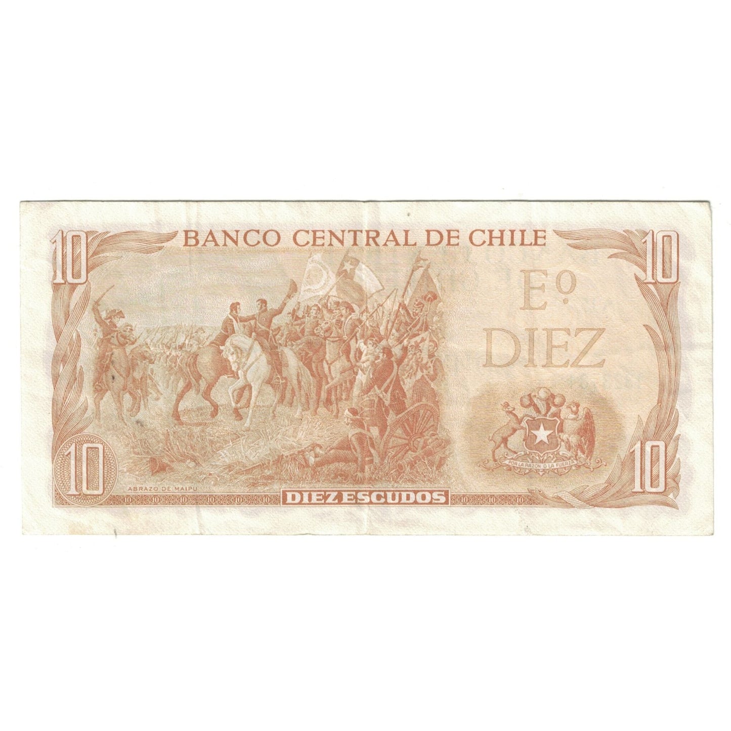 Banknot, 
  
  Chile, 
  
  10 escudo