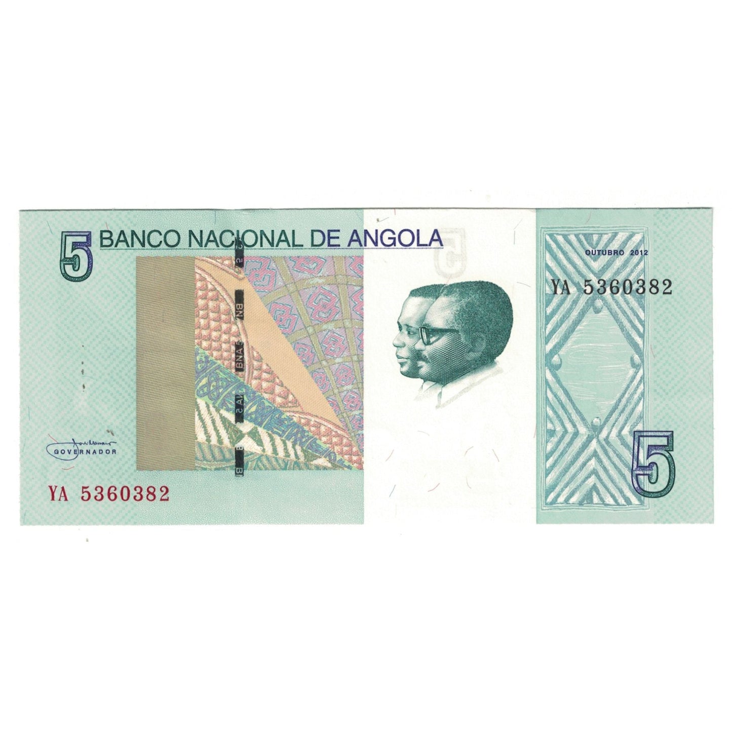 Banknot, 
  
  Angola, 
  
  5 Kwanz