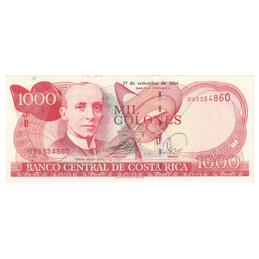 Banknot, 
  
  Kostaryka, 
  
  1000 kolonii