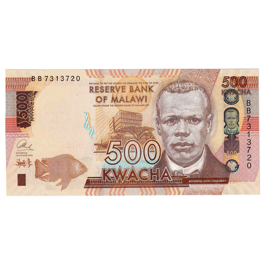 Banknot, 
  
  Malawi, 
  
  500 Kwacha