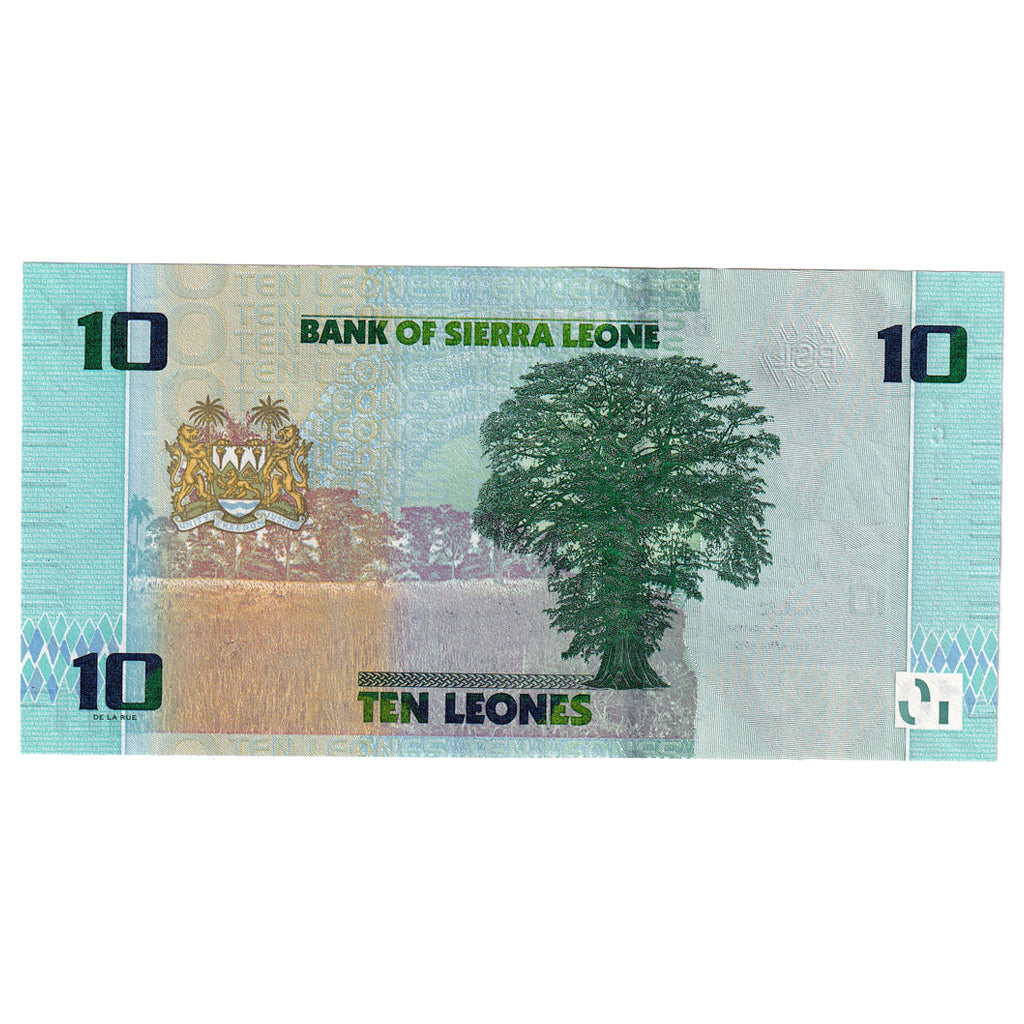 Banknot, 
  
  Sierra Leone, 
  
  10 Leonów