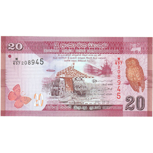 Sri Lanka, 
  
  20 rupii, 
  
  2021