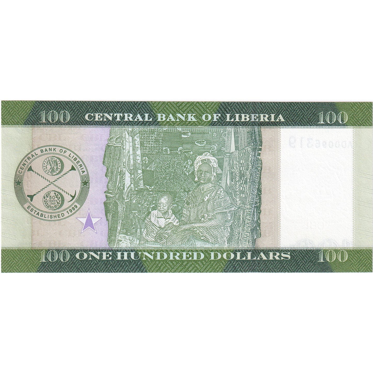 Liberia, 
  
  100 dolarów, 
  
  2017