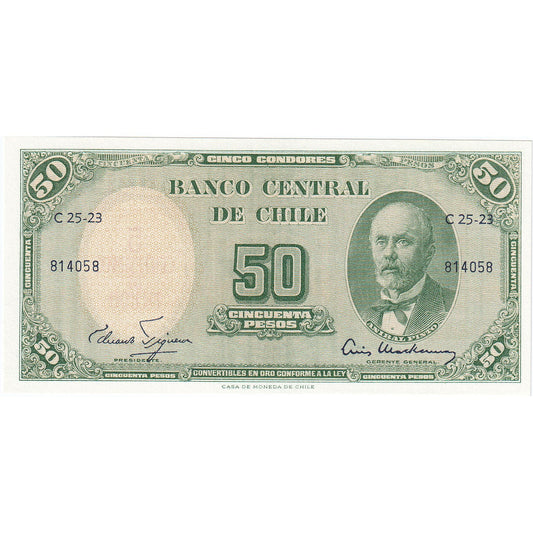 Chile, 
  
  5 centesimos na 50 peso, 
  
  UNC(65-70)