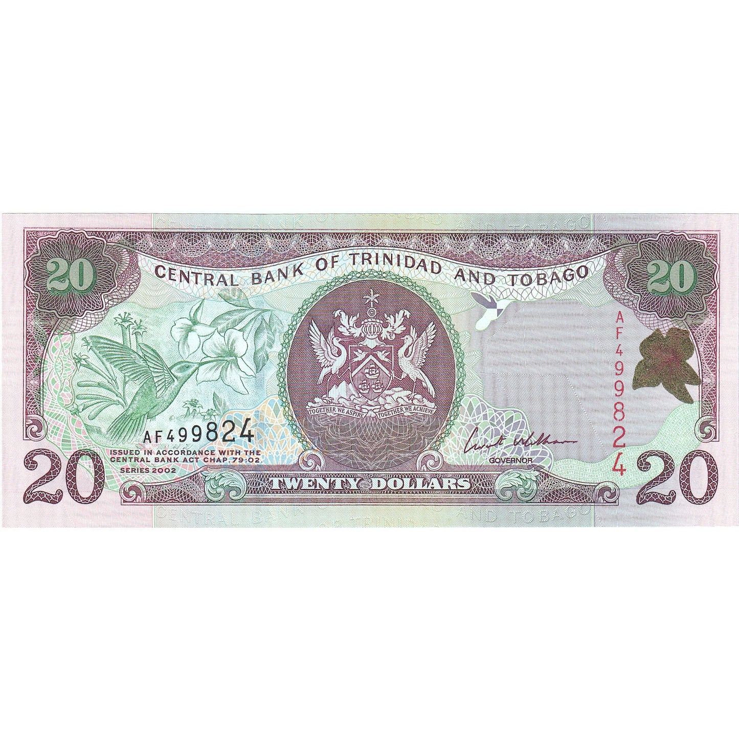 Trynidad i Tobago, 
  
  20 dolarów, 
  
  2002