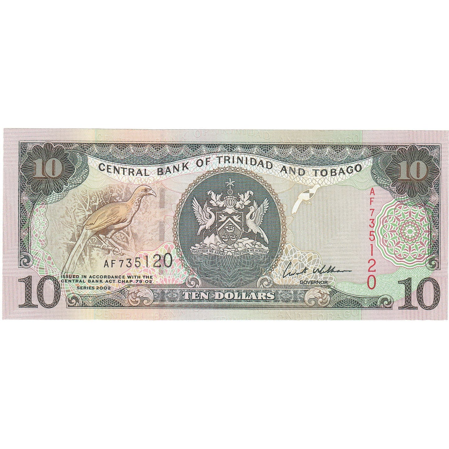 Trynidad i Tobago, 
  
  10 dolarów, 
  
  2002