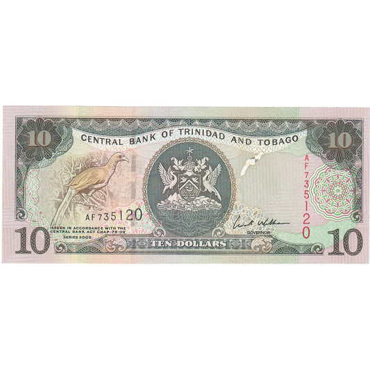 Trynidad i Tobago, 
  
  10 dolarów, 
  
  2002