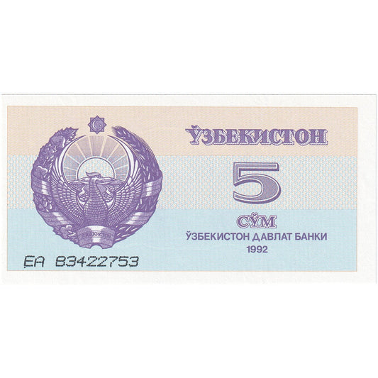 Uzbekistan, 
  
  5 Suma, 
  
  1992-1993