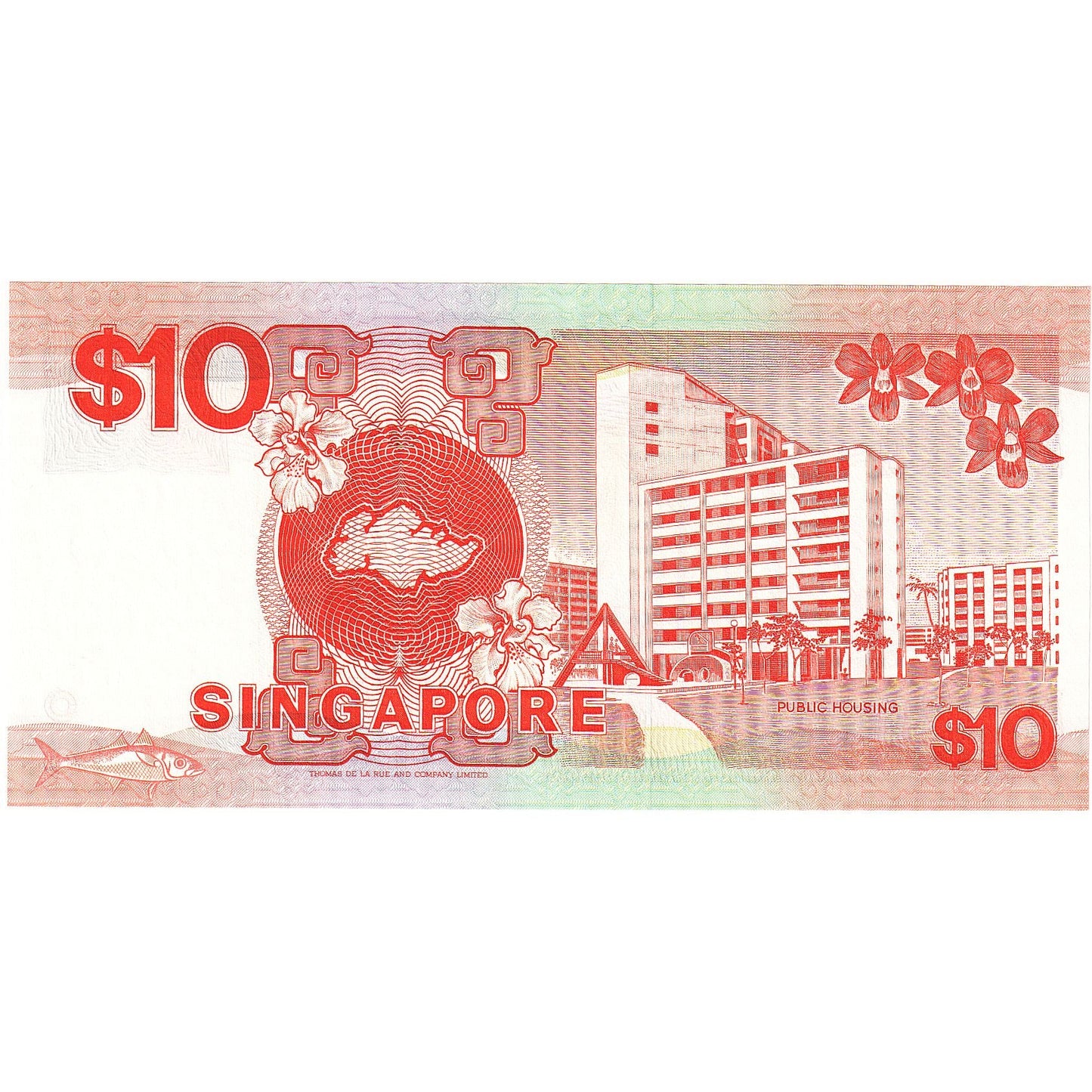 Singapur, 
  
  10 dolarów, 
  
  1976